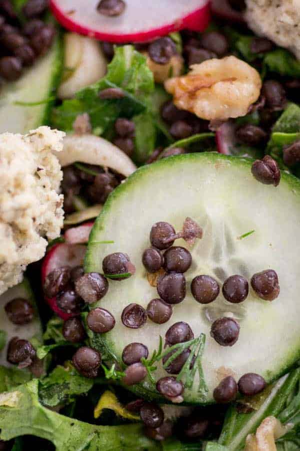 Food 52Vegan: French Lentil and Arugula Salad with Herbed Cashew Cheese -  This Mess is Ours