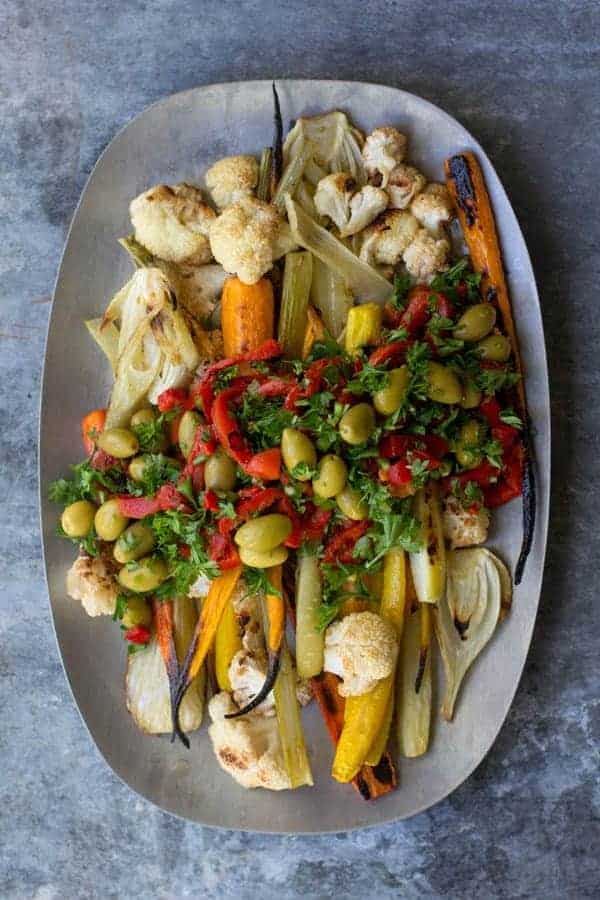 Giardiniera Roasted Vegetables recipe by @beardandbonnet www.thismessisours.com