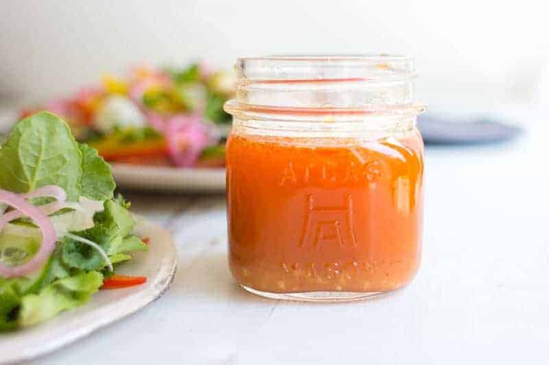 Sriracha Vinaigrette & Bánh mì Salad recipe from Pure Delicious by @HeatherChristo