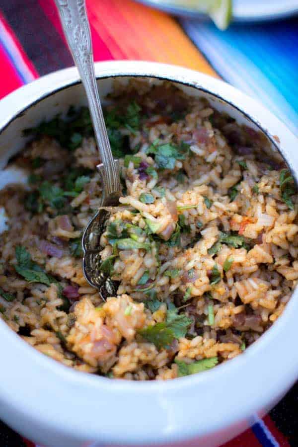 Vegan Mexican Red Rice for our Day of the Dead Feast with @holajalapeno and @saltandwind on @beardandbonnet 