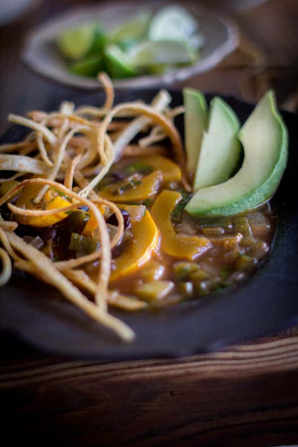 Vegan Tortilla Soup with a twist of autumn | @beardandbonnet