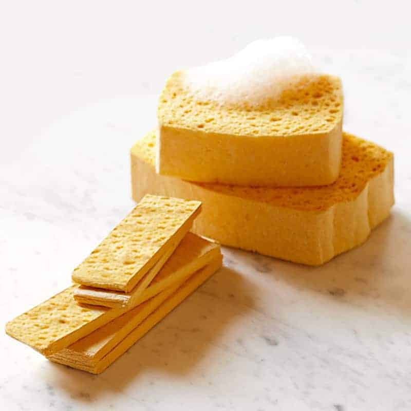 5 Chic Cleaning Supplies for the Modern Home | Williams-Sonoma Pop-up sponges $17/6 || Sponges are an essential cleaning tool. So essential, in fact, they are usually left in the sink for everyone to see. So why not make them worth looking at? These pop-up sponges are brilliant (hello under sink storage solution) and come in fun, bright, cheery colors (or natural, if that's your thing). I don't know about you but a fun sponge makes that stack of dirty dishes at least slightly less menacing. | featured on @thismessisours