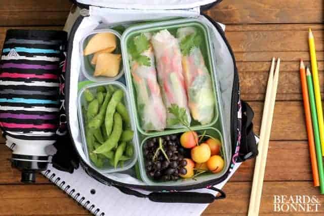 Back-to-School Bento Box with Rice and Veggies