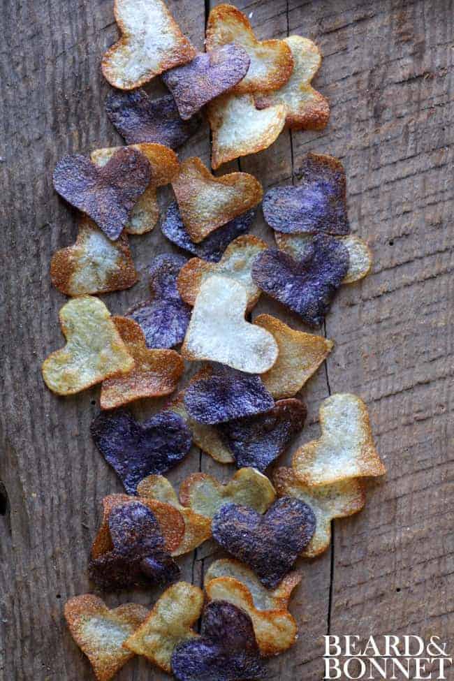 Small Batch Potato Chips for Valentine's Day {Beard and Bonnet} #glutenfree #vegan