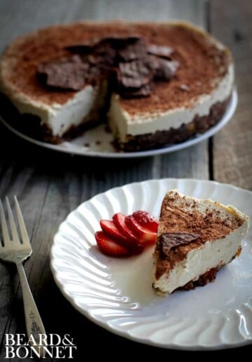 Vanilla "Cheesecake" with Chocolate Chip Crust (Gluten Free)