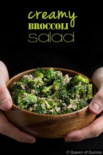 Creamy Broccoli-Quinoa Salad {By Queen of Quinoa for Beard and Bonnet} #glutenfree #vegan
