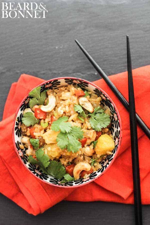 Vegetable Fried Rice With Pineapple {Beard & Bonnet} #glutenfree #vegan