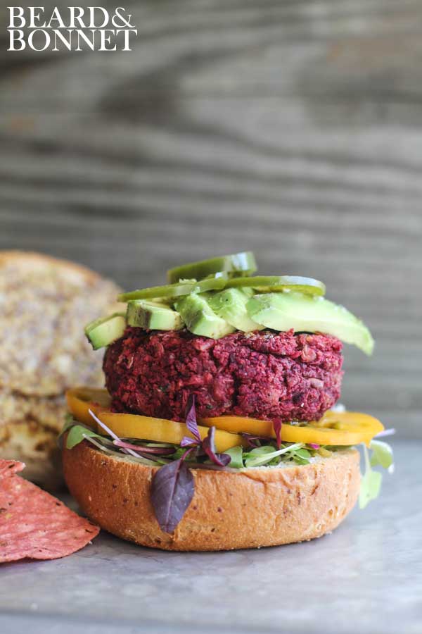 Tex-Mex Beet Burger {Beard and Bonnet} #glutenfree #vegan