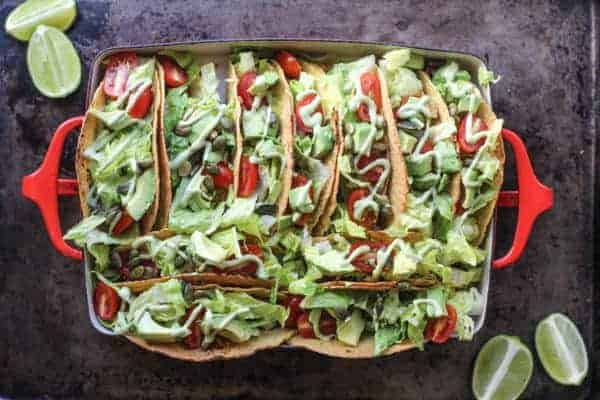 Super Easy Taco Bake recipe || @thismessisours #glutenfree #vegetarian