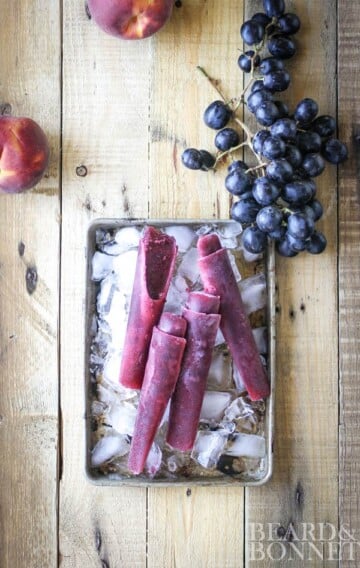 Grape & Peach Ice Pops {Beard and Bonnet} #glutenfree #vegan