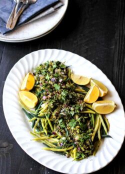 Green Beans with Red Onion, Pistachios, and Herbs {Beard and Bonnet} #glutenfree