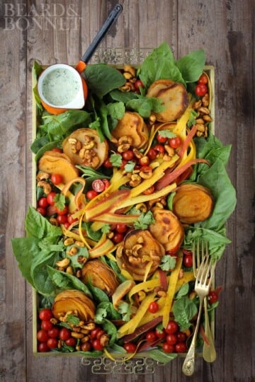 Roasted Red Curry Potato Stack Salad {Beard and Bonnet}