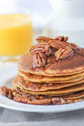 Gluten Free Pumpkin Pancakes for Better Homes and Gardens Delish Dish {Beard and Bonnet}