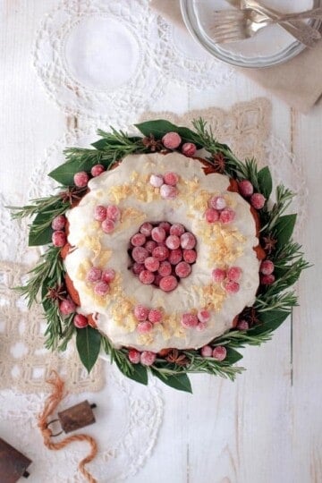 Cranberry, Ginger, and Coconut Bundt Cake {Beard and Bonnet}