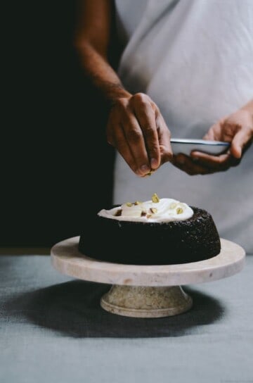 Warm Dark Chocolate Brown Rice Cake by A Brown Table {Beard and Bonnet}