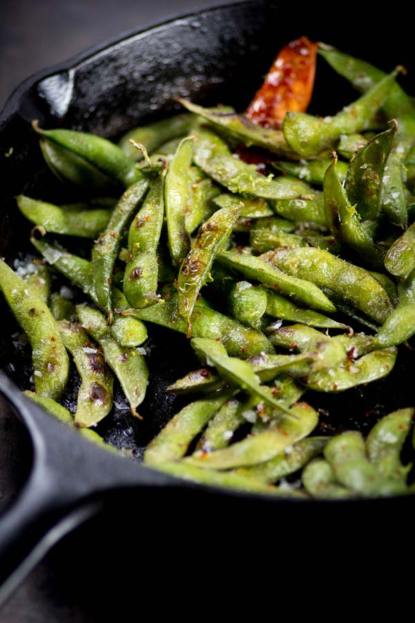 Easy Blistered Edamame {www.thismessisours.com}
