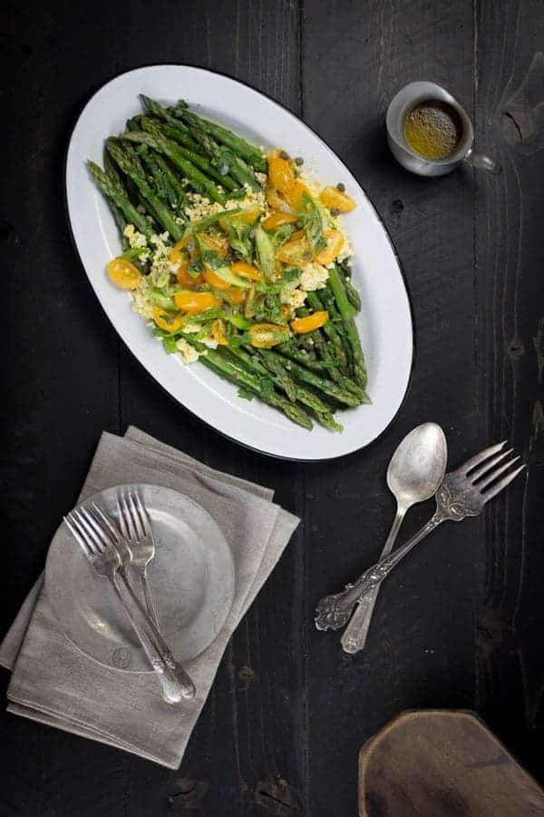 Spring Asparagus Salad recipe { @beardandbonnet www.thismessisours.com }