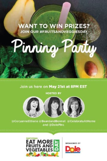 You are invited to a #FruitsandVeggiesDay pin party!!!
