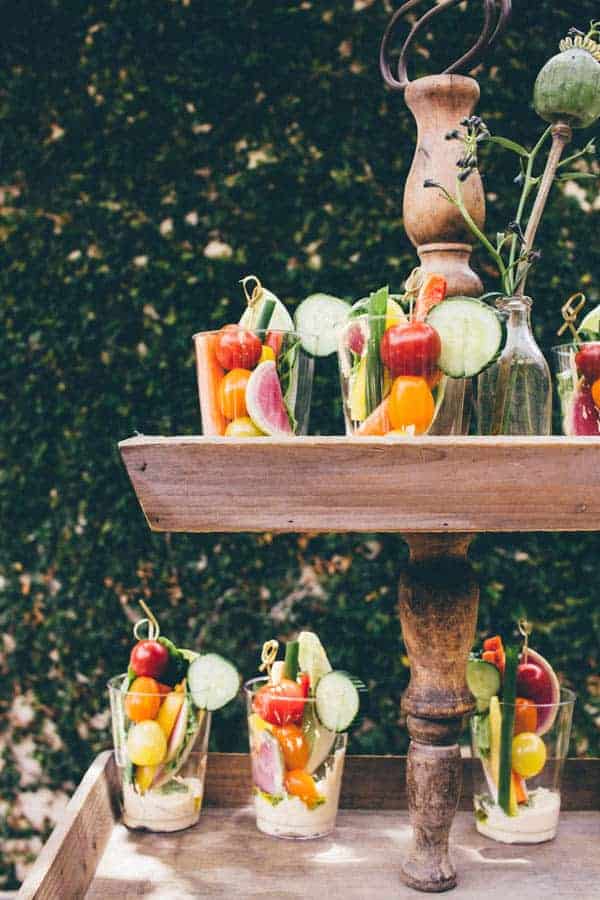 Lemon Hummus with Pesto and Crudités { @beardandbonnet www.thismessisours.com }