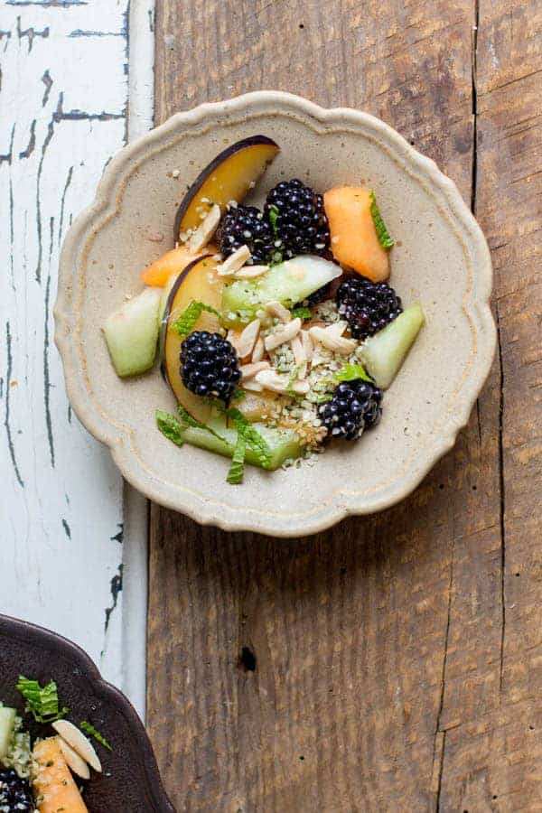 Summer's Best Fruit Salad recipe by @beardandbonnet with @manitobaharvest Hemp Hearts {www.thismessisours.com}