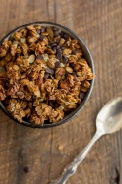 Pumpkin Bread Granola recipe on @beardandbonnet www.thismessisours.com