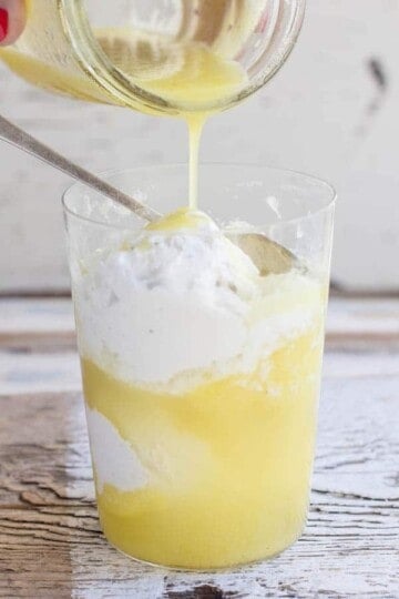 Pineapple Ginger Beer Ice Cream Float recipe by beard and bonnet {www.thismessisours.com}