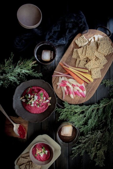 Easy Roasted Beet Dip recipe by @beardandbonnet on www.thismessisours.com
