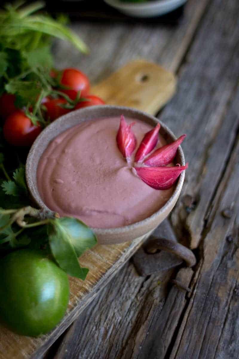 Hibiscus Cashew Cream recipe by @beardandbonnet on www.thismessisours.com