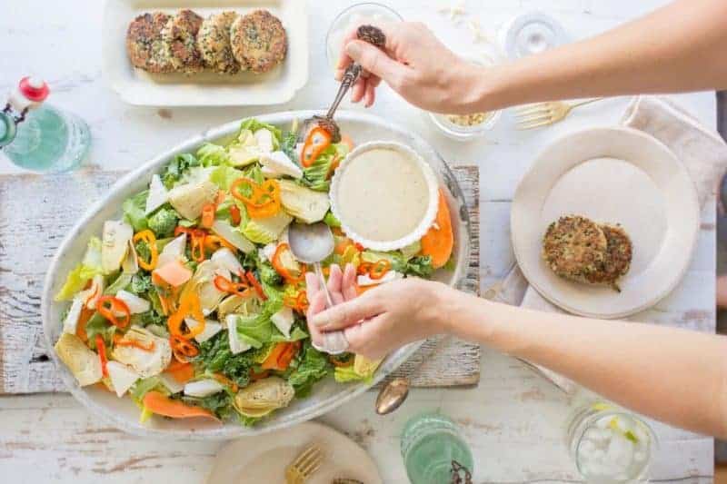 Summer Love Salad with Citrus Laced Quinoa Cakes recipe by @beardandbonnet