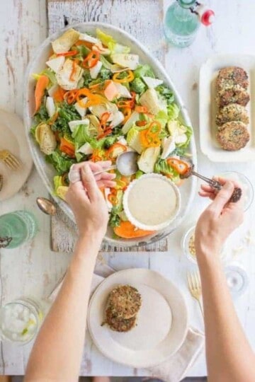 Summer Love Salad with Citrus Laced Quinoa Cakes recipe by @beardandbonnet