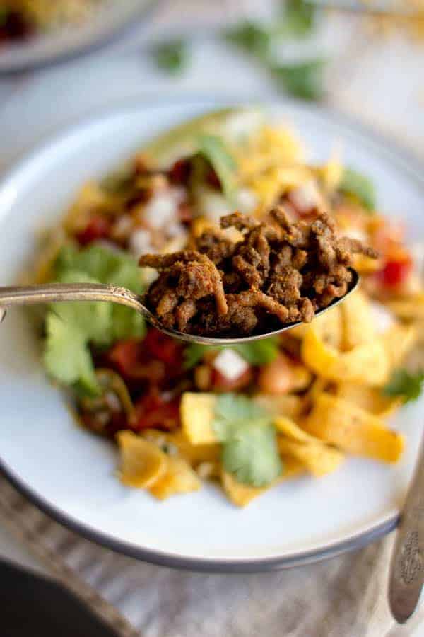 Gluten Free Taco Spiced Ground Beef | @thismessisours