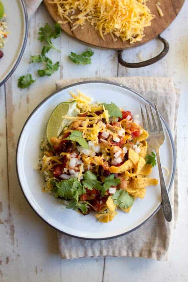 Instant Pot Chili Frito Pie - Eating in an Instant