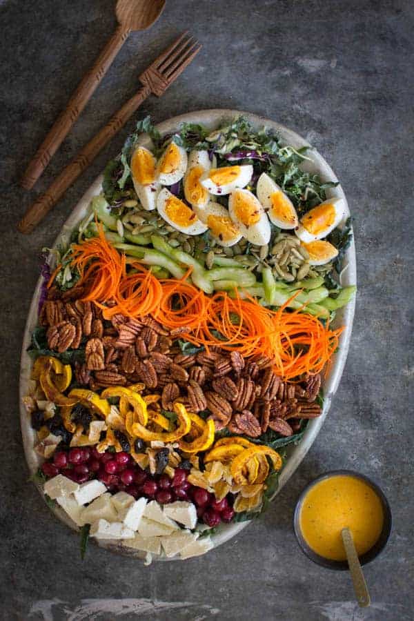 Autumn Cobb Salad with Turmeric Poppy Seed Dressing | Be warned, this salad is addictive! | @beardandbonnet