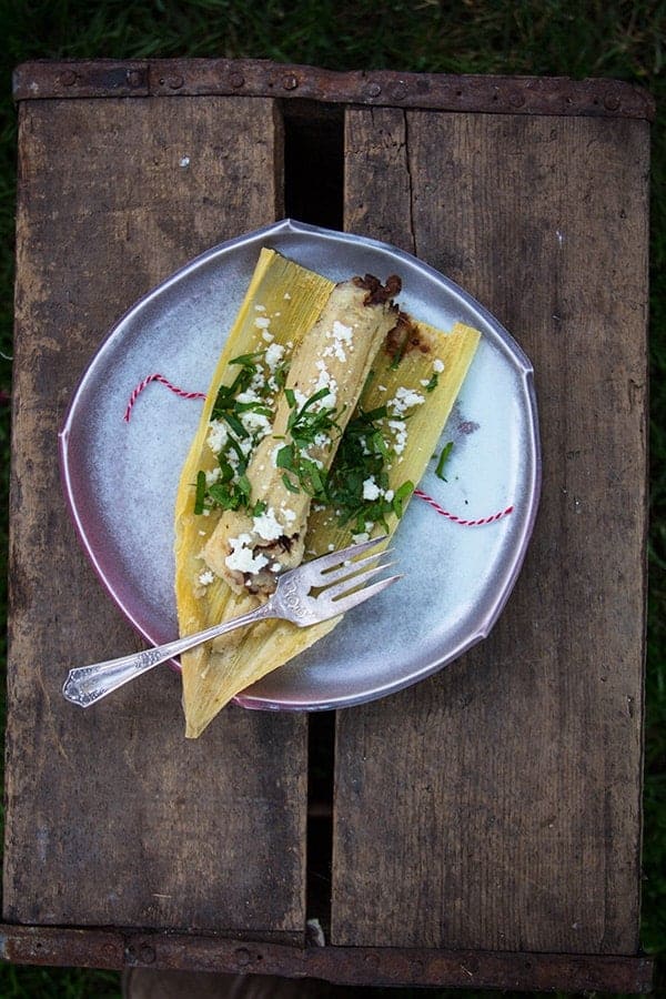 Spicy Black Bean and Cheese Tamale recipe || @beardandbonnet 