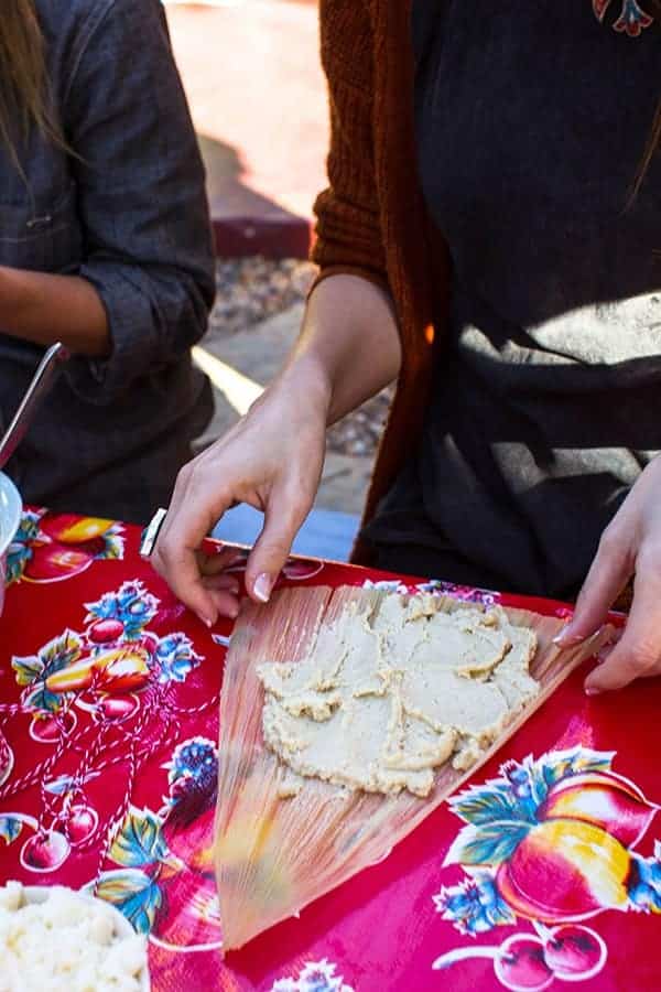 Masa for spicy black bean and cheese tamales | @beardandbonnet