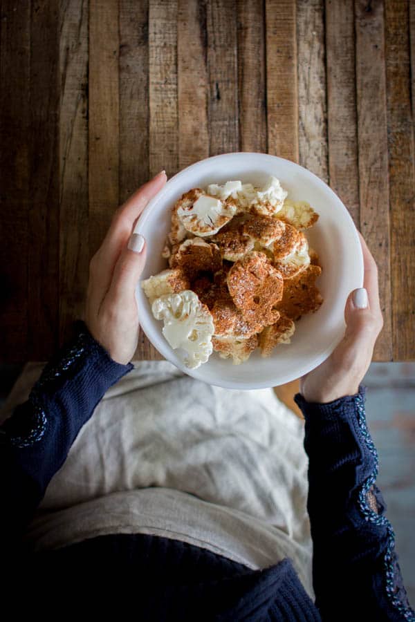 Cinnamon Roasted Cauliflower | @thismessisours