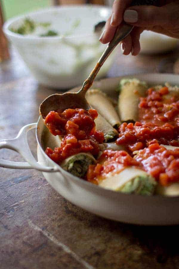 Broccoli and Ricotta Lasagna Rolls recipe | @thismessisours