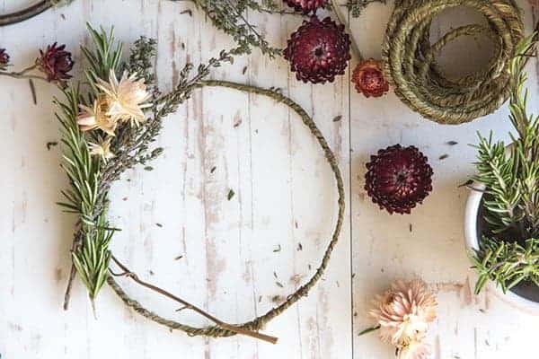 DIY Mini Floral and Herb Wreaths || Simple and elegant wreaths perfect for any party. || @thismessisours