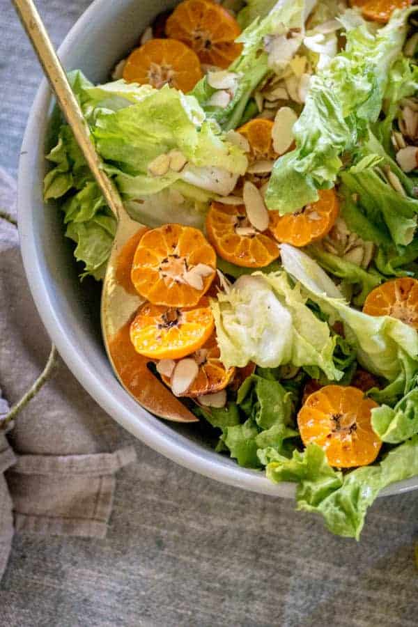 How to Host an Italian Polenta Party || This side salad created by Aida was filled with the most incredible produce and the perfect light pairing for the heavy polenta main dish. || @thismessisours @saltandwind @holajalapeno @melissasproduce