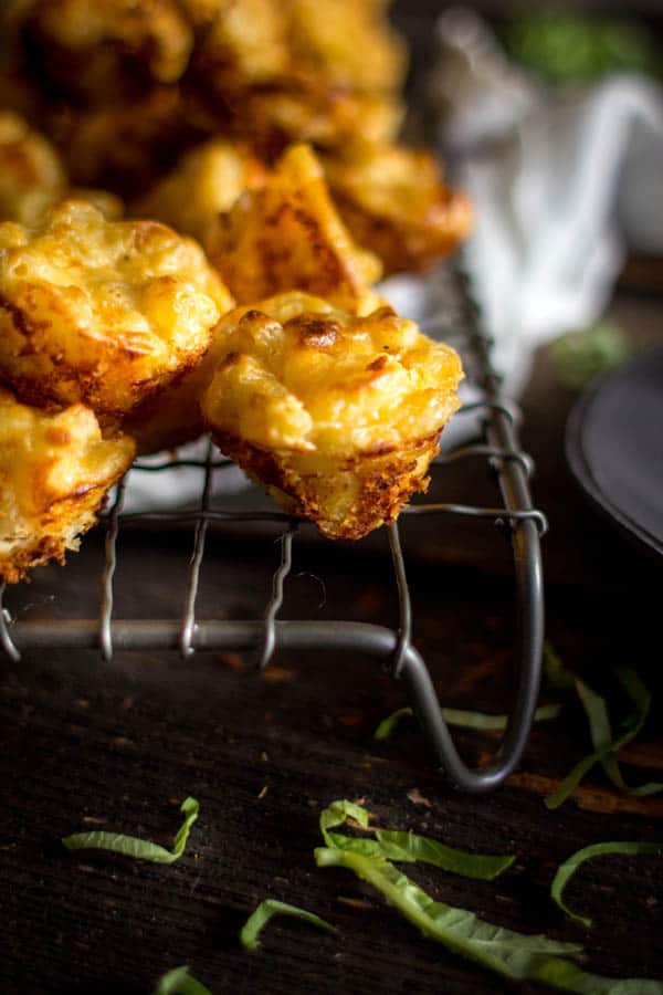 Mini Mac & Cheese Cups recipe from @gfshoestring latest book, Gluten-Free Small Bites on @thismessisours