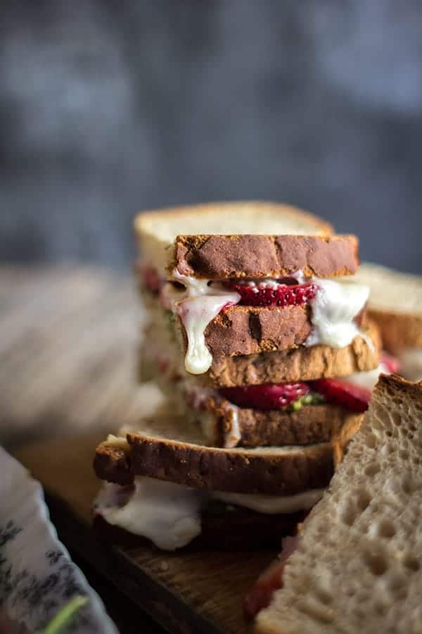 Superfood Weeknight Meals: Strawberry-Pesto Melt recipe on @thismessisours