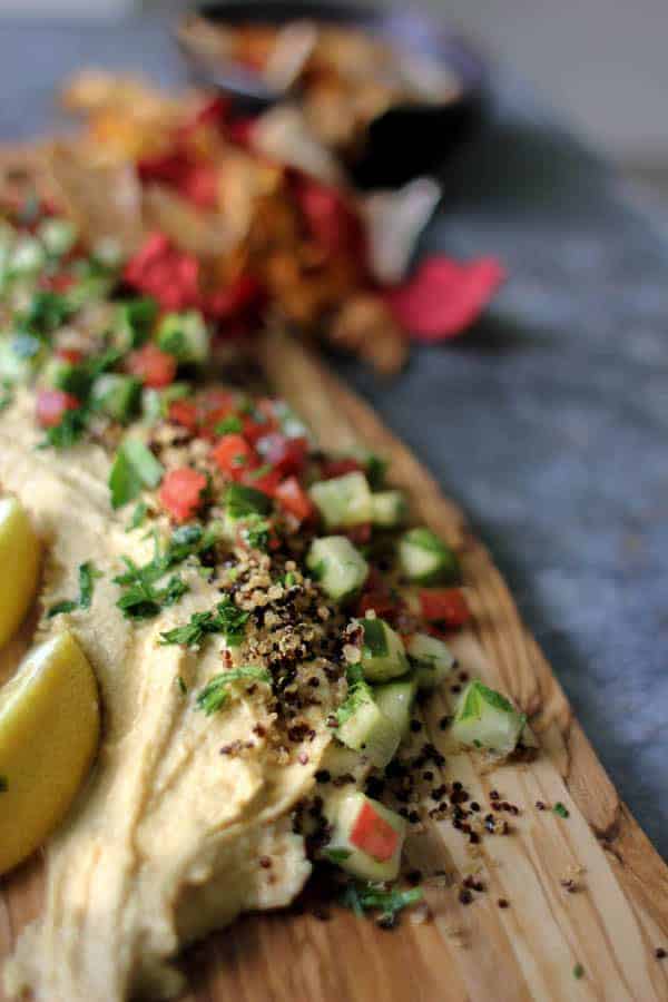 Deconstructed Tabbouleh Hummus Platter recipe || Just in time for your #nationalhummusday celebration. || @thismessisours @sabradips #ad #vegan #glutenfree