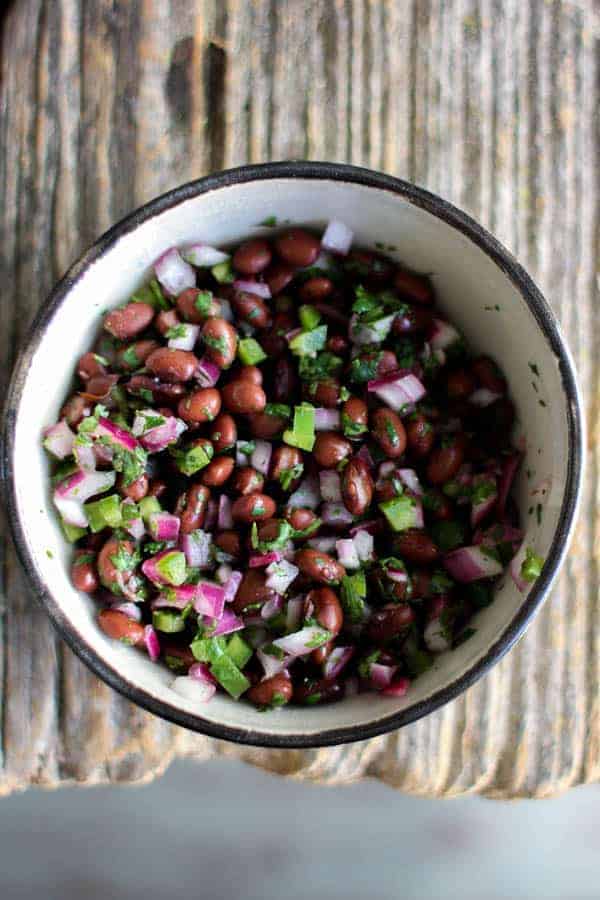 Easy Black Bean Salsa recipe || The perfect pairing for chips, burrito bowls, & sweet potato toasts! || @thismessisours #vegan #glutenfree