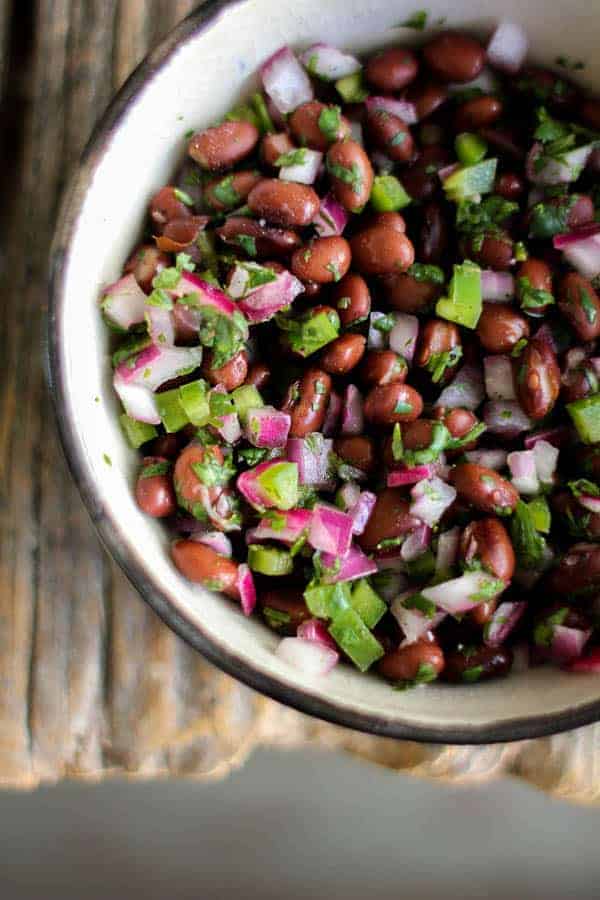 Black Bean Salsa recipe || The perfect topping for sweet potato toast or for dipping chips! || @thismessisours @litehousefoods