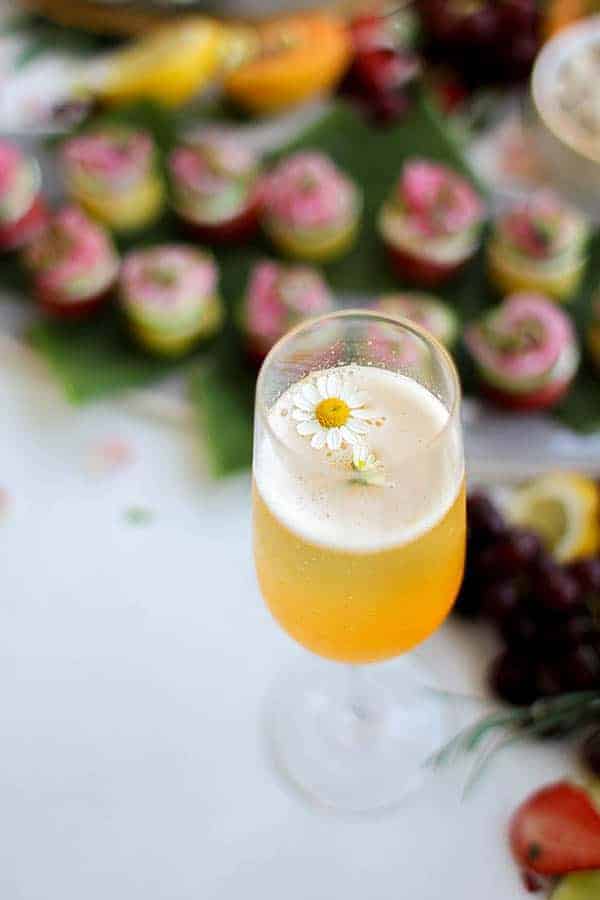 Apricot Orange Blossom Syrup recipe || Whether you are setting up a DIY champagne bar or just mixing up some fun fruit flavored sodas for the kids this summer, this apricot and orange blossom syrup is sure to produce a memorable sip! || @thismessisours #FriendsWhoFete #vegan #glutenfree