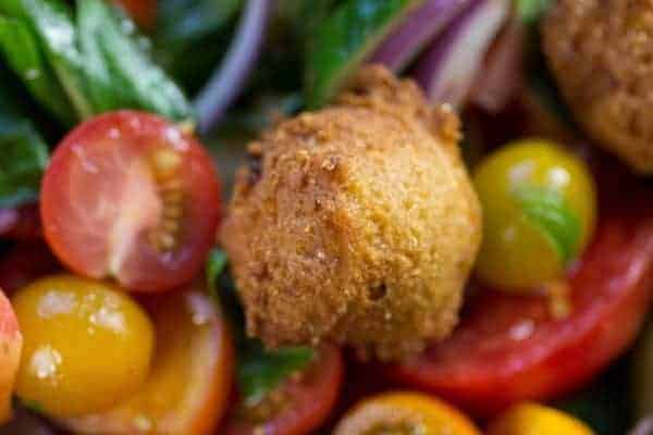 Hushpuppy Panzanella recipe || @thismessisours