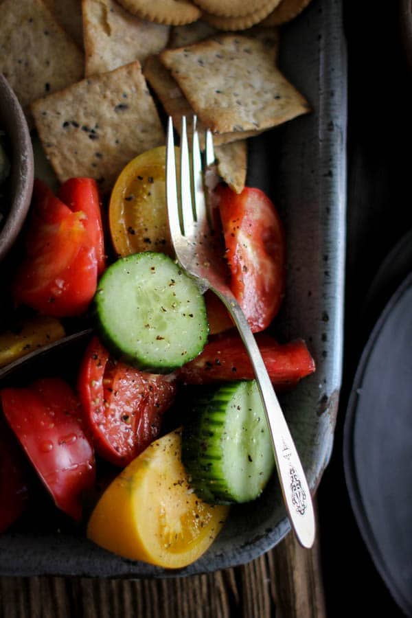 Southern Picnic Platter recipe || Tomato & Cucumber salad was one of my grandmother's summer go-to's.|| @thismessisours