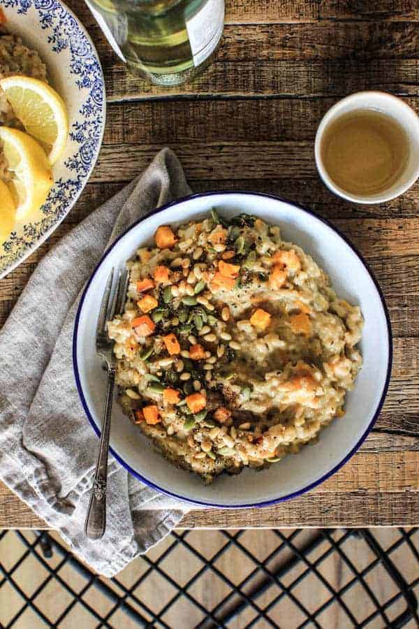 Savory Butternut Risotto recipe || From the 10th anniversary edition of Veganomicon || @thismessisours #vegan #glutenfree