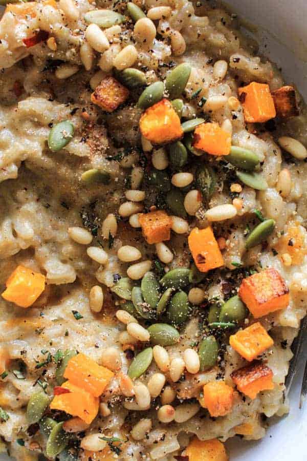 Savory Butternut Risotto recipe || From the 10th anniversary edition of Veganomicon || @thismessisours #vegan #glutenfree