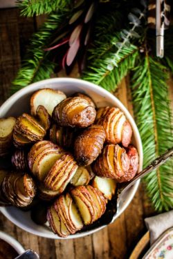 hasselback sliced roasted potatoes